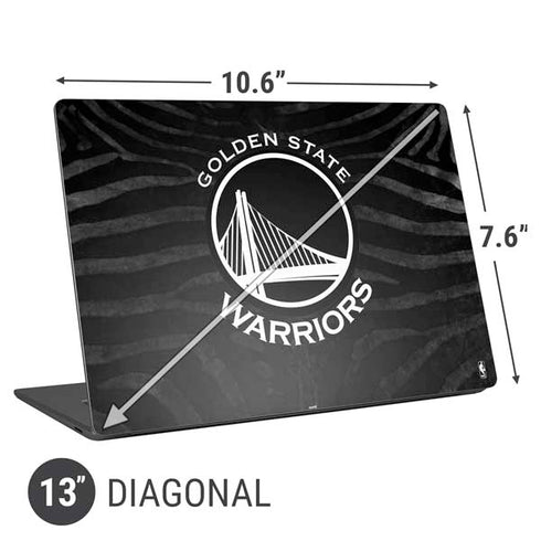 NBA Golden State Warriors Black Animal Print Universal Laptop 13in (10.6 x 7.6in) Skin